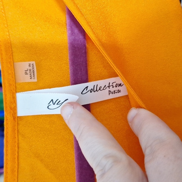 NY COLLECTION SIZE LARGE PETITE STRIPED TOP Color Pop - Picture 4 of 4